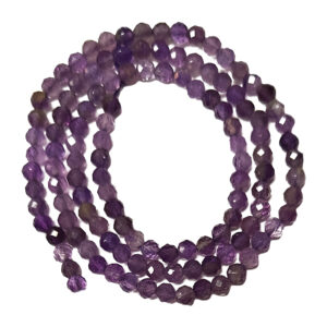 Faceted Grade A Amethyst 3mm Beads