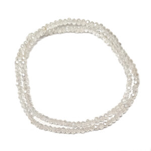 Faceted Rondelle Clear AB 3x2mm Beads