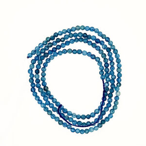 Faceted Dark Cyan Apatite 2mm Beads hole .5mm