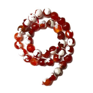 Faceted Dyed Agate 10mm Beads Coral