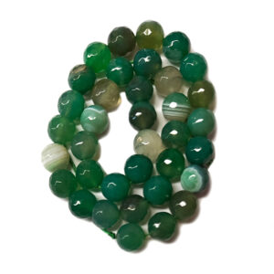 Faceted Dyed Agate 10mm Beads Teal