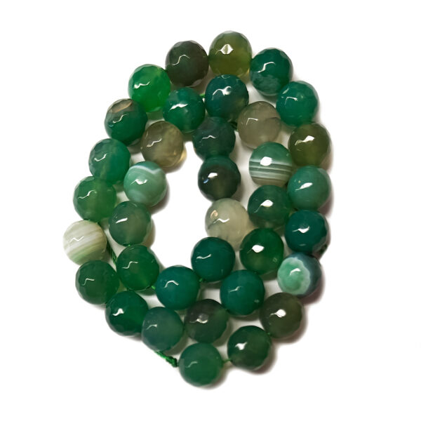 Faceted Dyed Agate 10mm Beads Teal