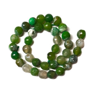 Faceted Dyed Agate 10mm Green