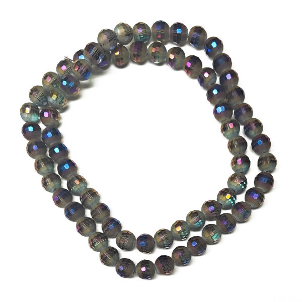 Faceted Electroplated 10mm Blue Purple 180481