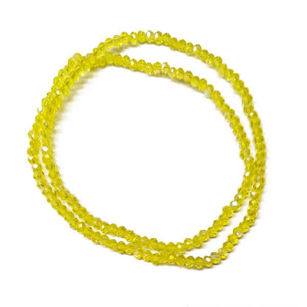Faceted Half AB Rondelle Yellow 2.5x2mm 180505