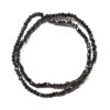 Faceted Half Black Rondelle Opaque 2×1.5 Beads 180511