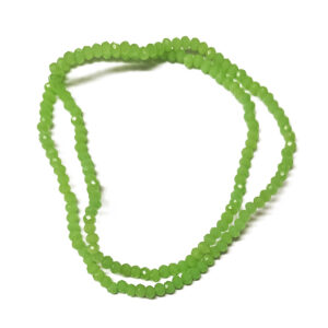 Faceted Rondelle Light Green 3x2mm Beads