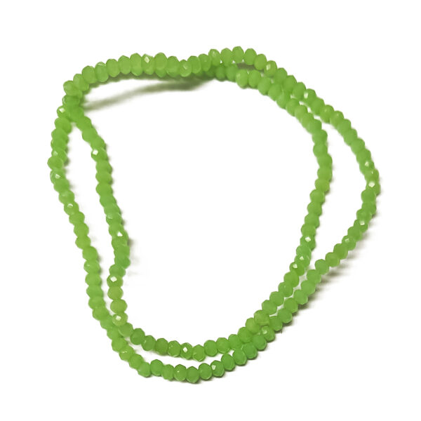 Faceted Imitation Jade Green 3x2mm Beads 180539