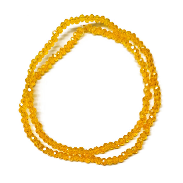 Faceted Light Orange Rondelle 2.5x2mm Beads 180508
