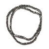 Faceted Platinum Plated Rondelle 3x2mm Beads 180523