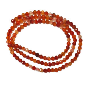 Faceted Red Agate 4mm Beads