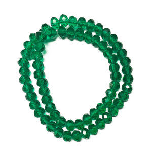 Faceted Rondelle Dark Cyan 8x6mm Beads