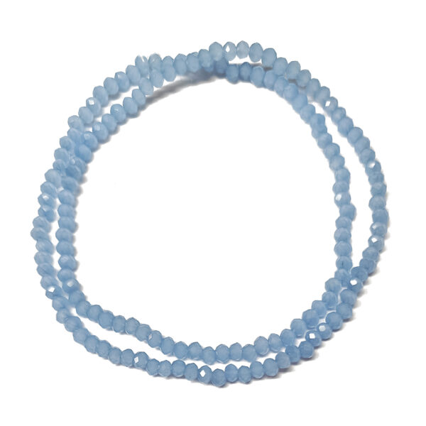 Faceted Rondelle Cornflower Blue 3x2mm Beads 180537