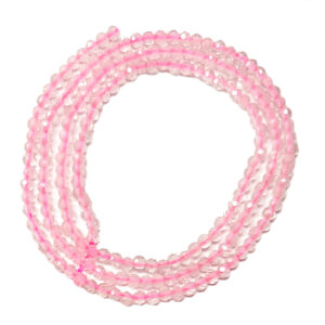 Faceted Rose Quartz 2mm Beads