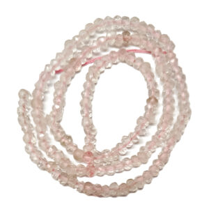 Faceted Rose Quartz 3mm Beads