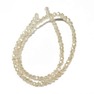 Faceted Round 3mm AB Beige Beads