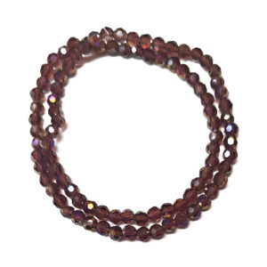 Faceted Round AB Medium Purple 3mm Beads