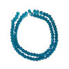 Faceted Round Transparent Cyan 4mm 87pcs 32cm 180296