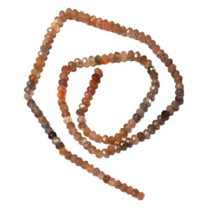 Faceted Sunstone 4x3mm Rondelle Beads