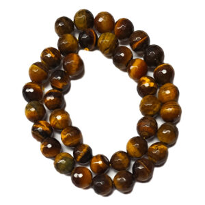 Faceted Tigers Eye 10mm Beads