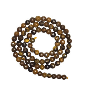 Faceted Tiger's Eye 4mm Beads