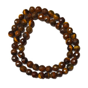 Faceted Tigers Eye 6mm Beads