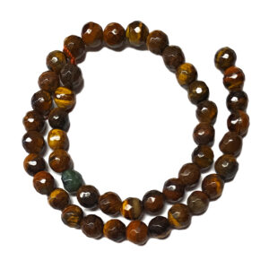Faceted Tigers Eye 8mm Beads