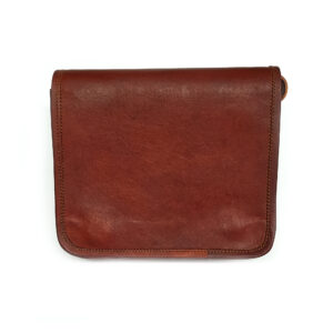 Flap Camel Leather Bag Small Front