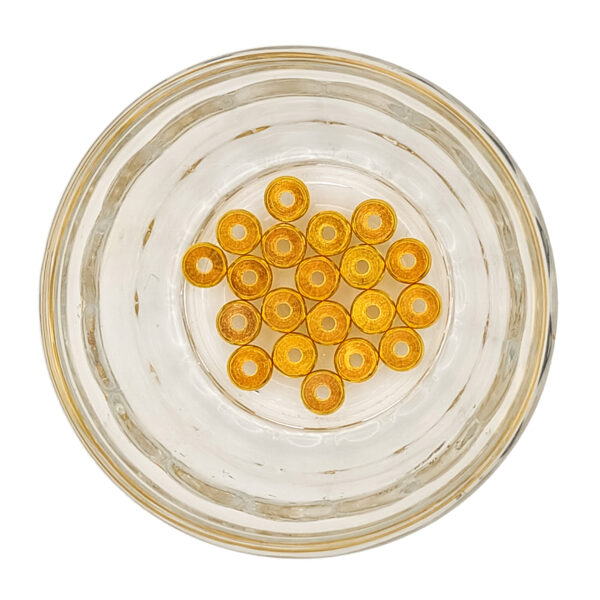 Flat Round Brass Spacer Beads 7mm 180356