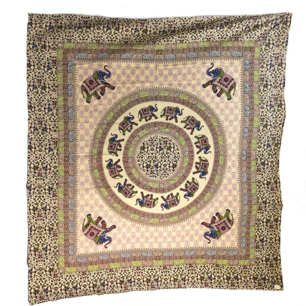 Follow The Leader Elephant Double Tapestry Red Green