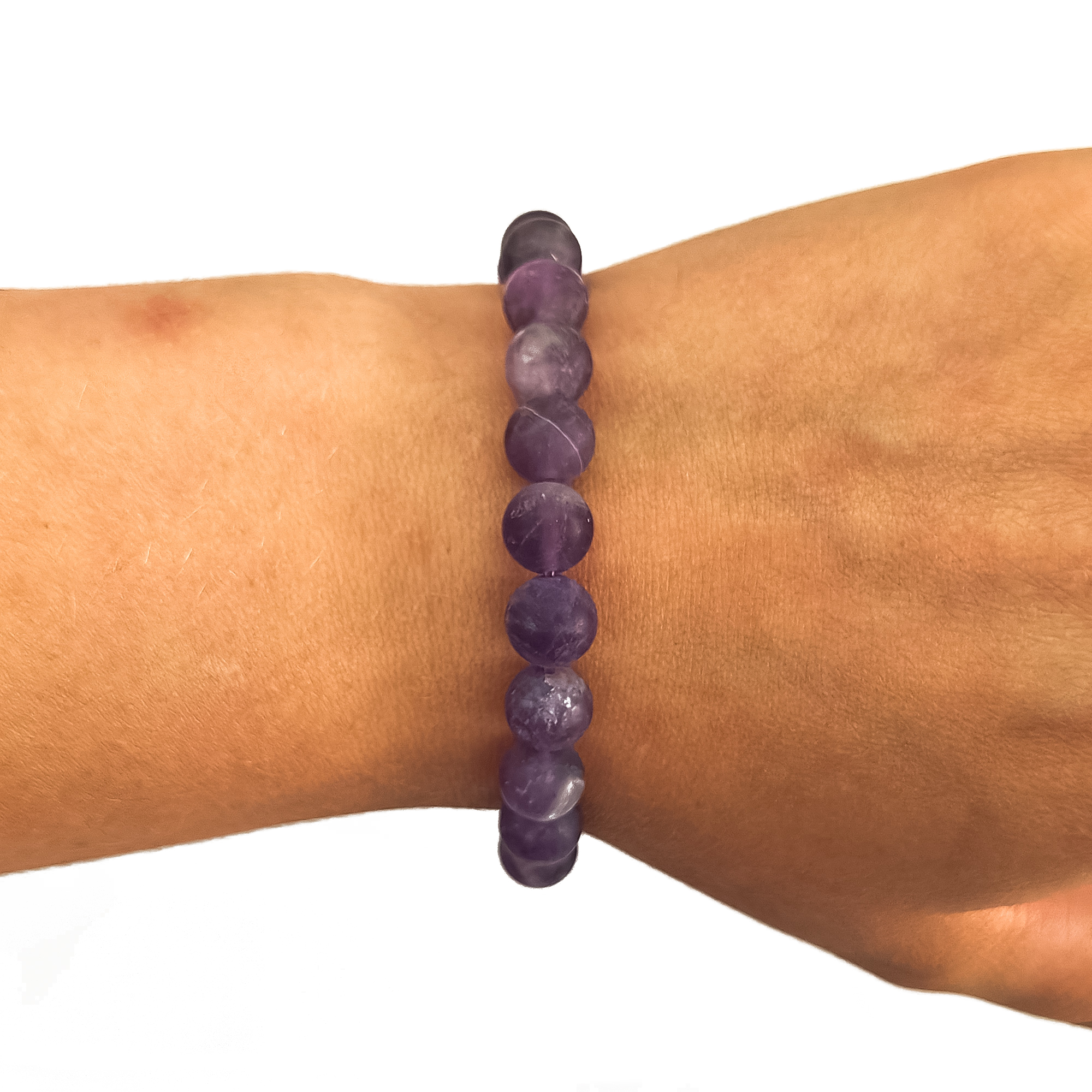 Frosted Amethyst 8mm Bracelet 70362 1