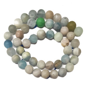 Frosted Aquamarine 8mm Beads