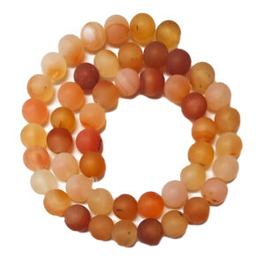 Frosted Carnelian 8mm Beads
