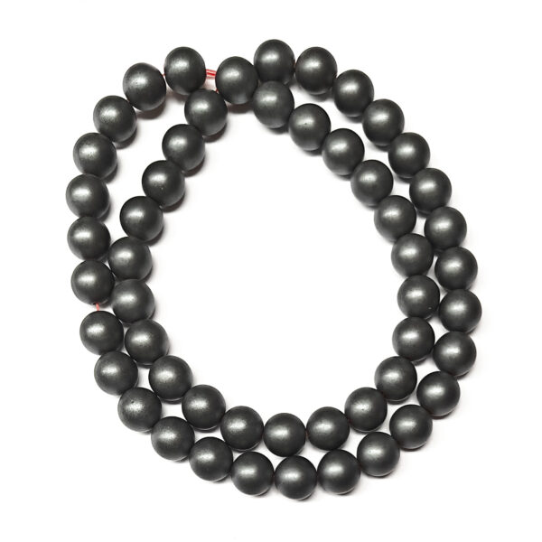 Frosted Hematite 8mm Beads