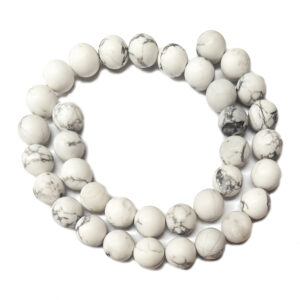 Frosted Howlite 10mm Beads