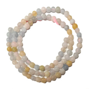 Frosted Morganite 4mm Beads