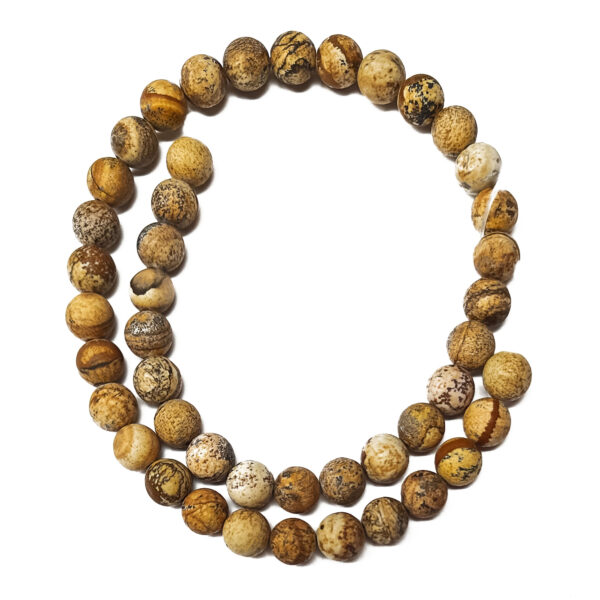 Frosted Picture Jasper 8mm Beads 240850 Frosted Picture Jasper 8mm Beads