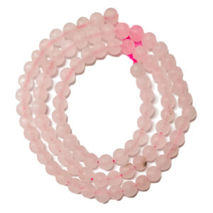 Frosted Rose Quartz 4mm Beads