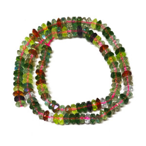 Faceted Rondelle Mixed Color 6x3mm Beads