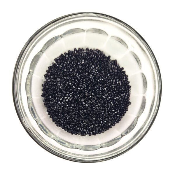 Glossy Opaque Black Delica Seed Beads Size 11 20g Bag 194710