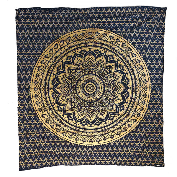 Gold Lotus Double Blue