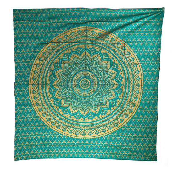 Gold Lotus Double Teal