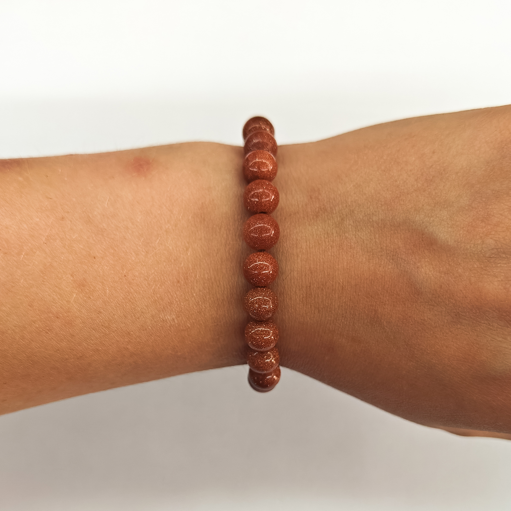 Goldstone 8mm Bead Stretchy Bracelet