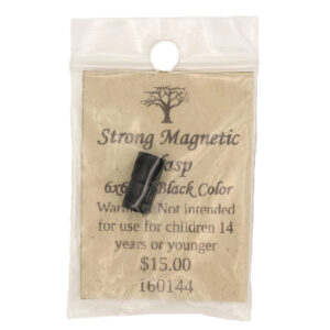 Magnetic tube clasp 6x6mm black