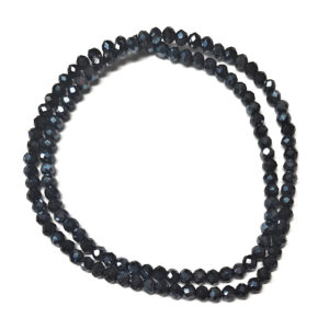 Faceted Rondelle Hematite Plated 3x2mm Beads