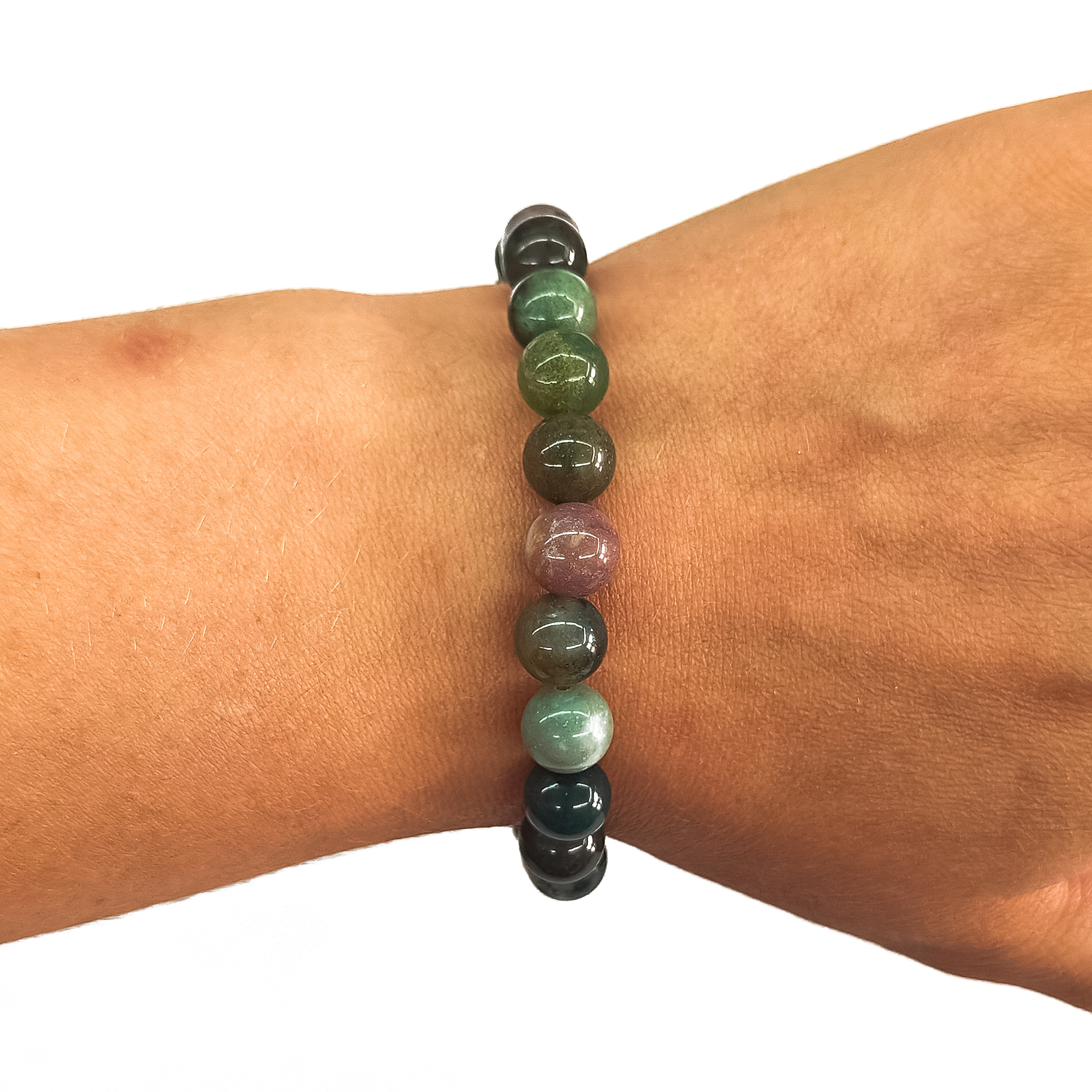 Indian Agate 8mm Bracelet 70652 1