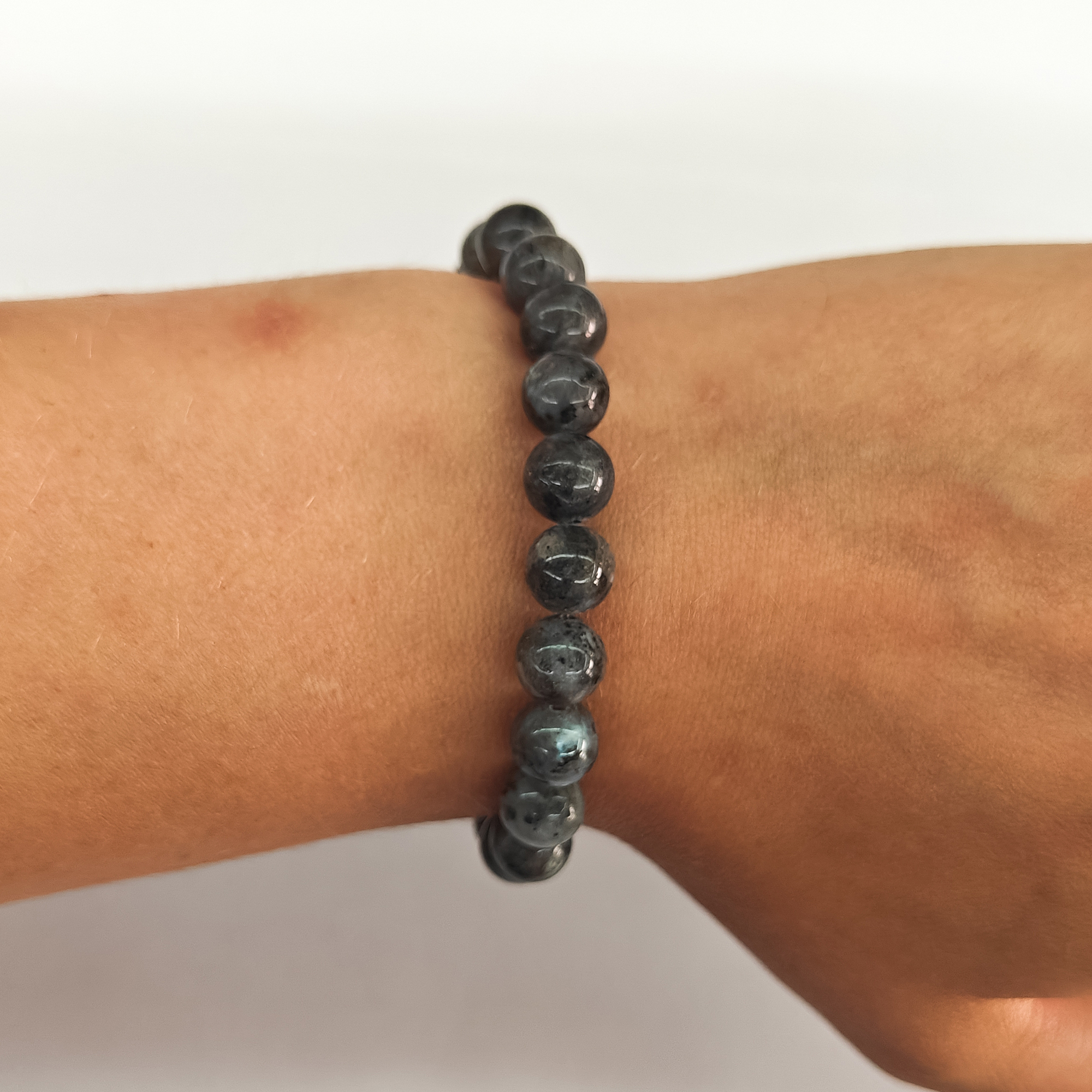 Labradorite 8mm Bead Stretchy Bracelet