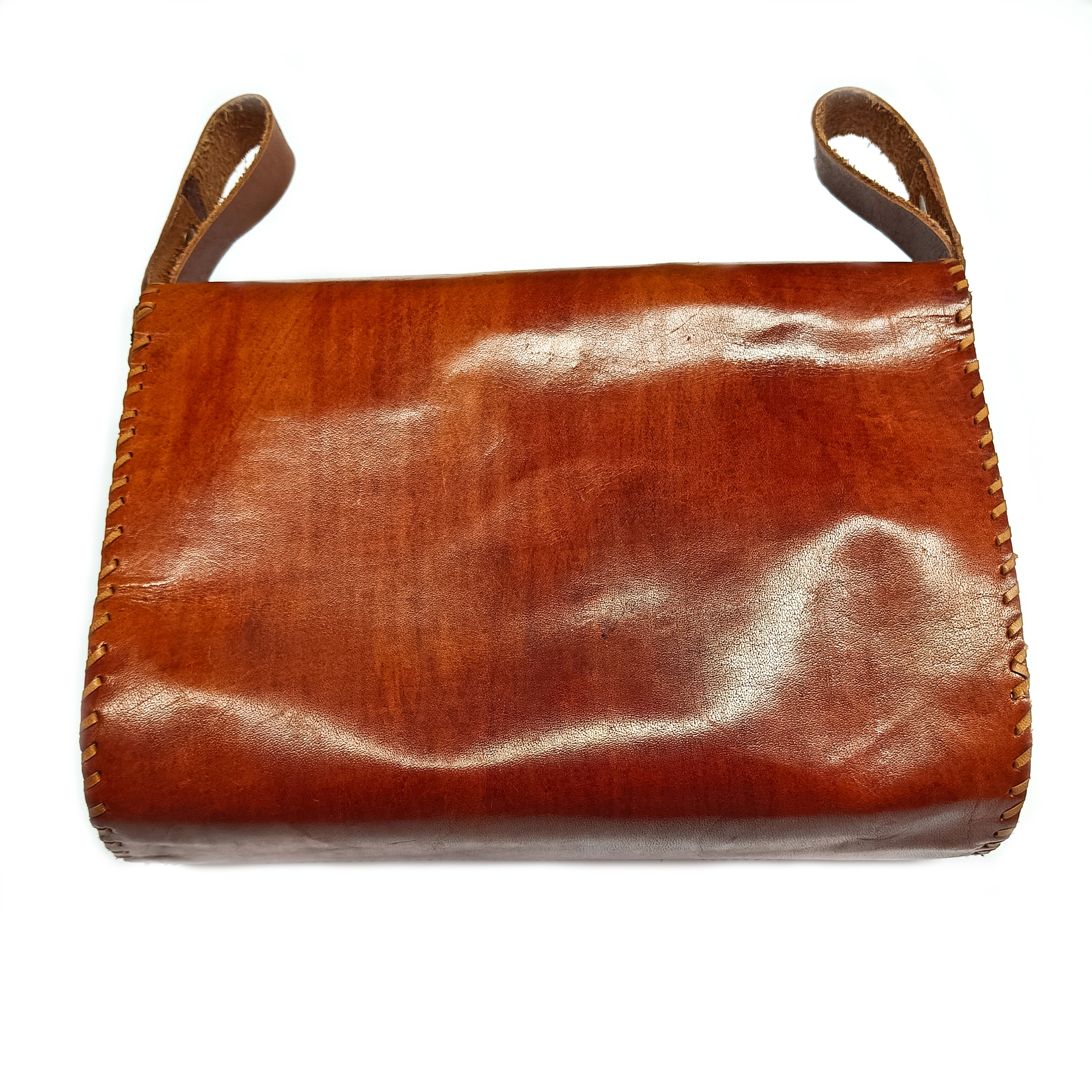 Light Leather Bag with Lock Back