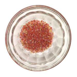 Lined Dark Topaz AB Delica Beads size 11