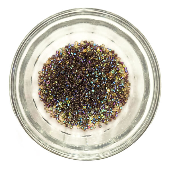 Lined Root Beer AB Delica Seed Beads size 11 184087